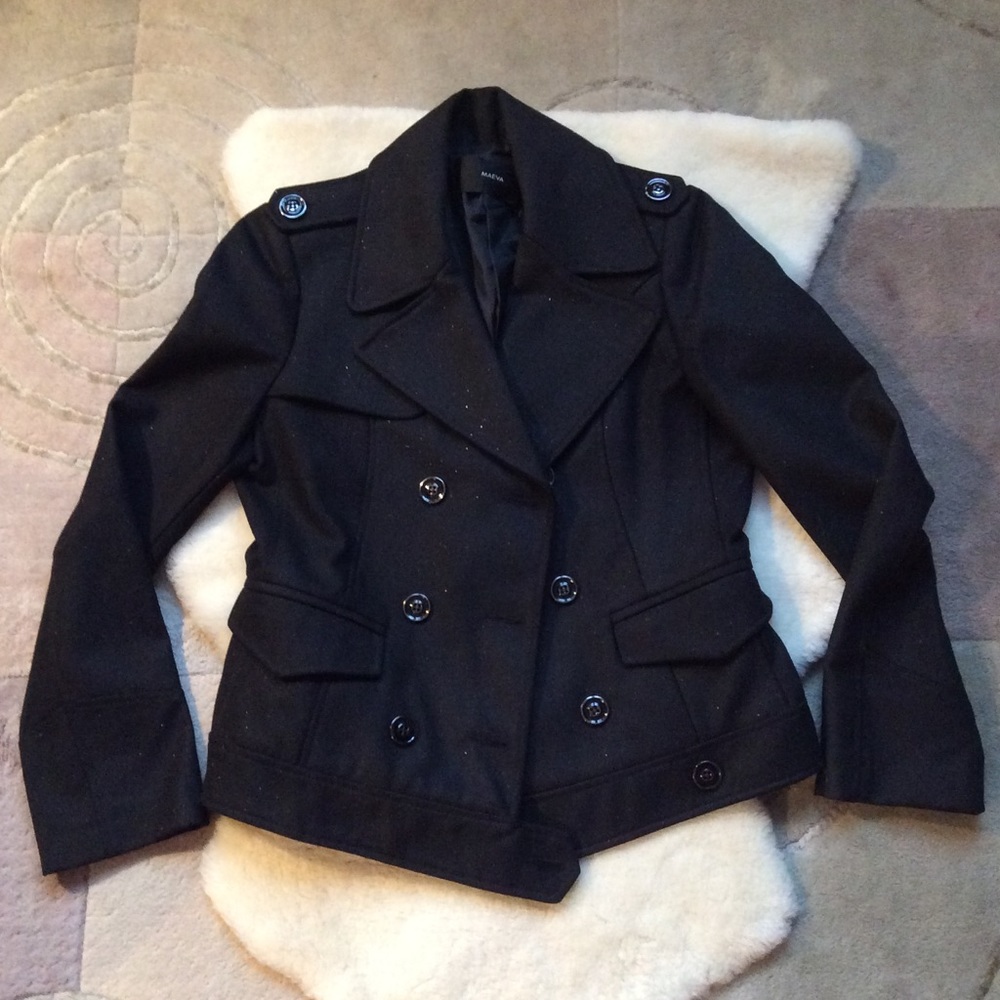 Maeva Italian new jacket, black shimmering fabric